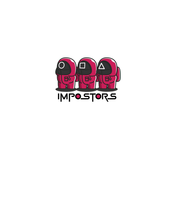 impostors squid game model alb pe tricou
