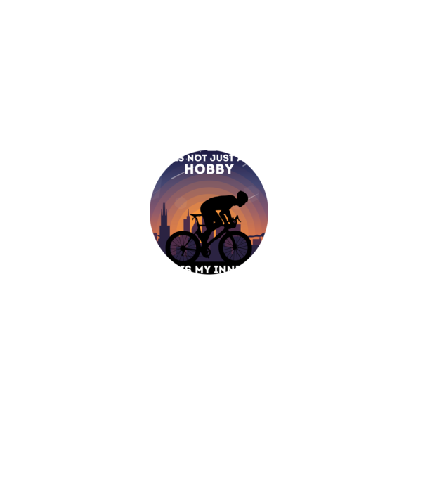 cycling is not just a hobby model negru pe tricou