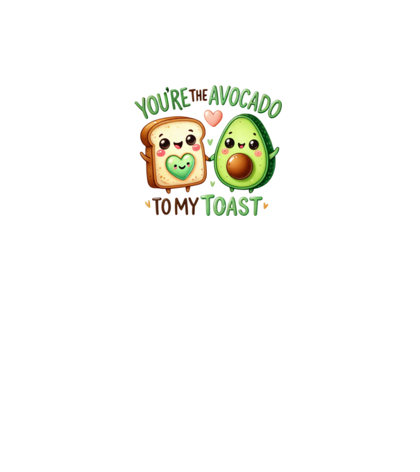 Avocado to my Toast model alb pe tricou