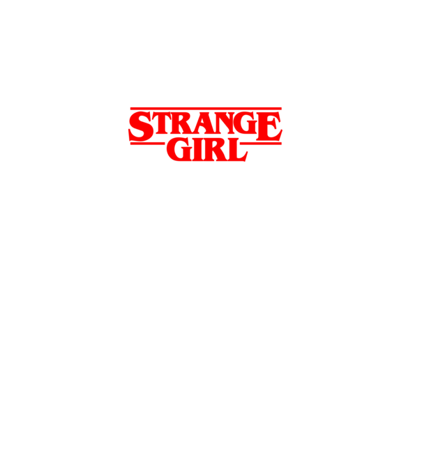 strange girl model negru pe tricou