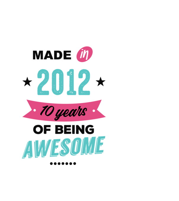 MADE in 2012 model alb pe tricou