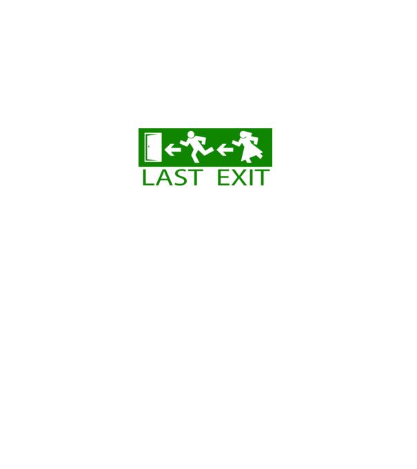 Last Exit model gri pe tricou