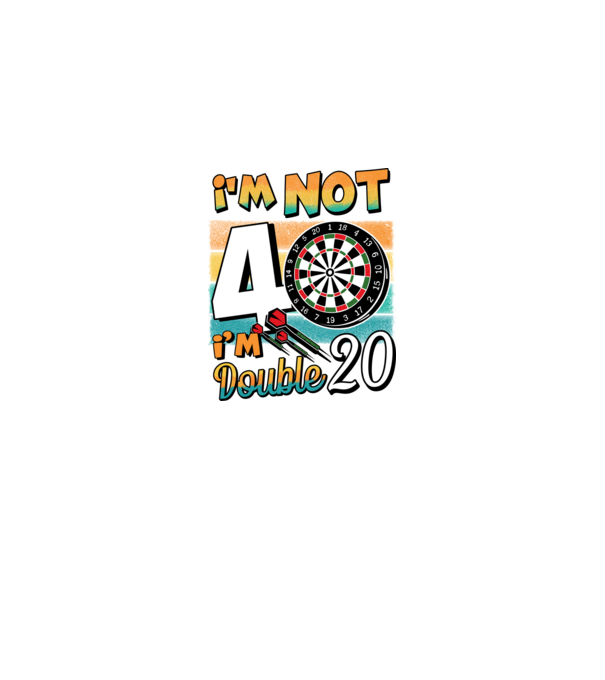 Darts Birthday 40 years old model negru pe tricou
