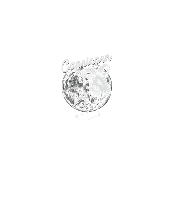 Zodiac femeie CAPRICORN retro model negru pe tricou