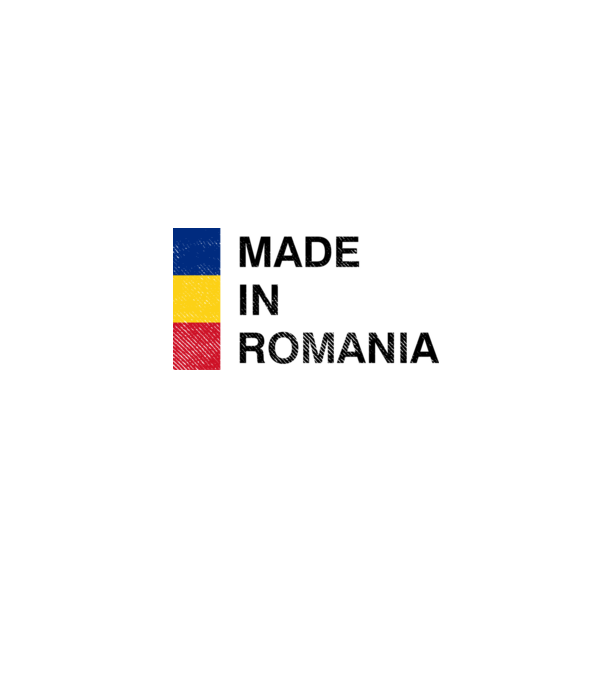 made in romania model alb pe tricou