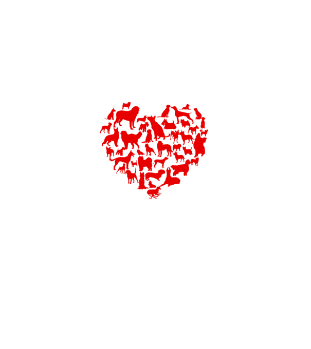 Doggy heart model alb pe tricou