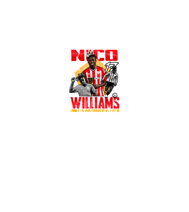 Nico Williams tribute model negru pe tricou