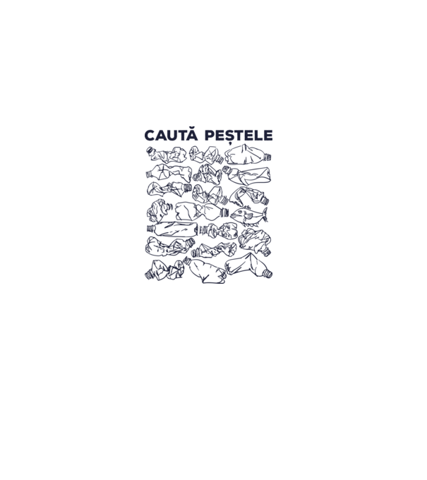 Caută peștele model alb pe tricou
