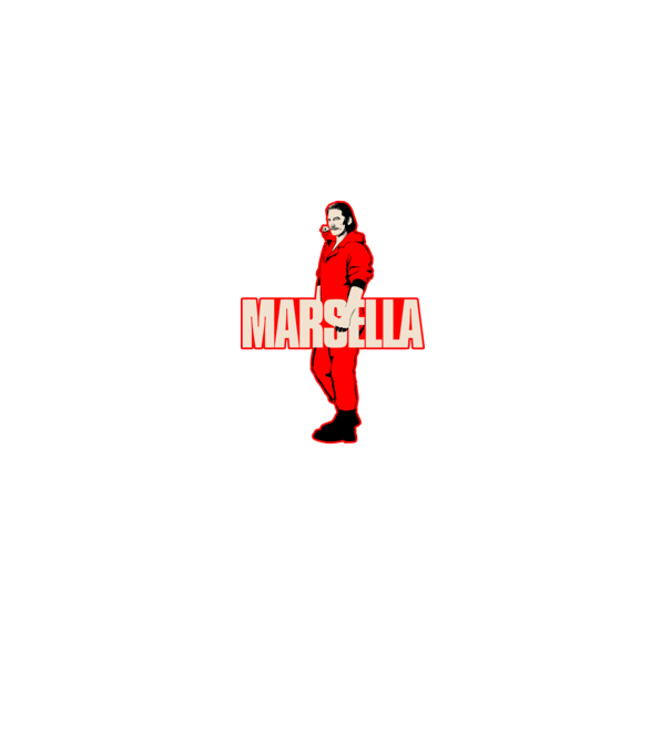 mareille la casa de papel model negru pe tricou