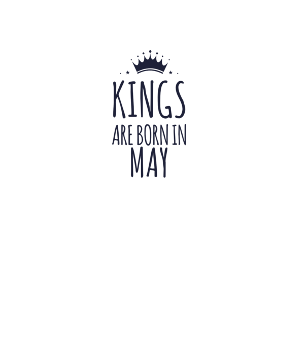 Kings are born in - May model galben pe tricou