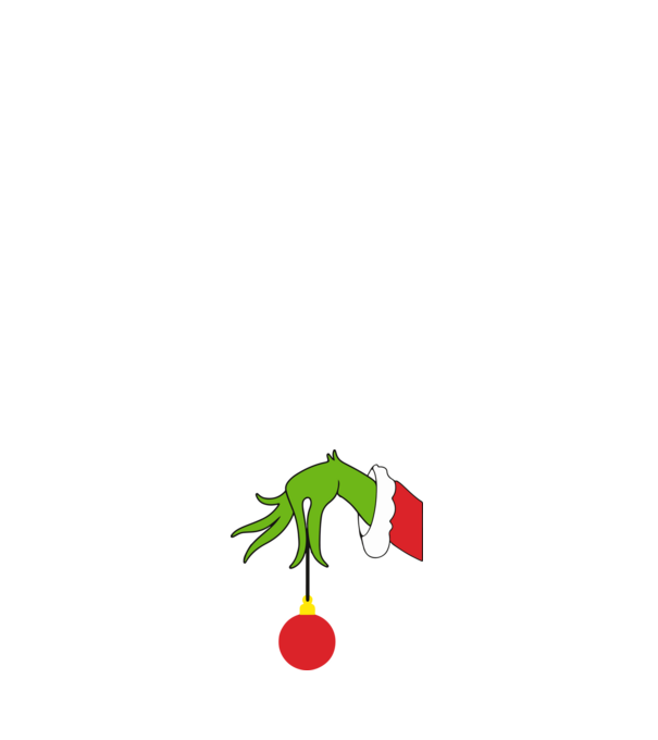 Grinch hand model roz deschis pe tricou