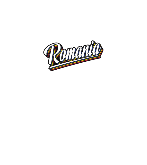 România retro model alb pe tricou