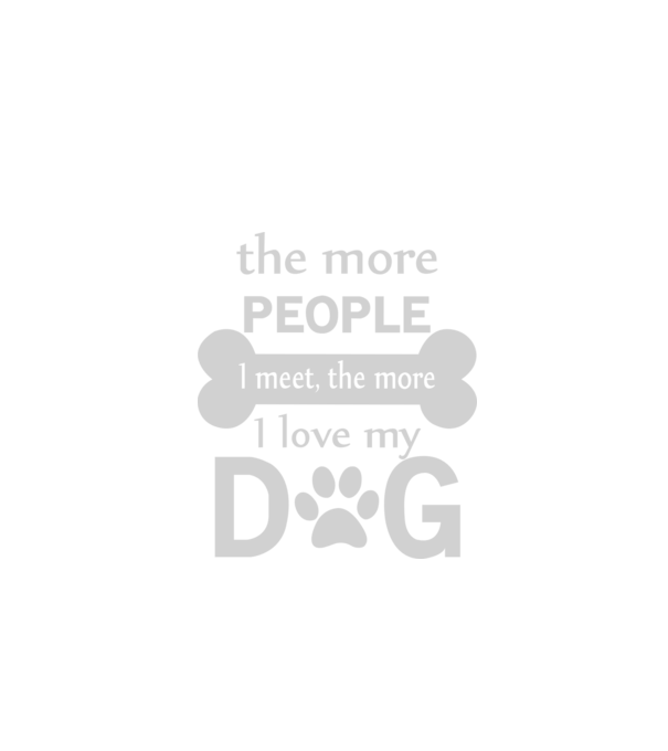 The more people i meet model negru pe tricou