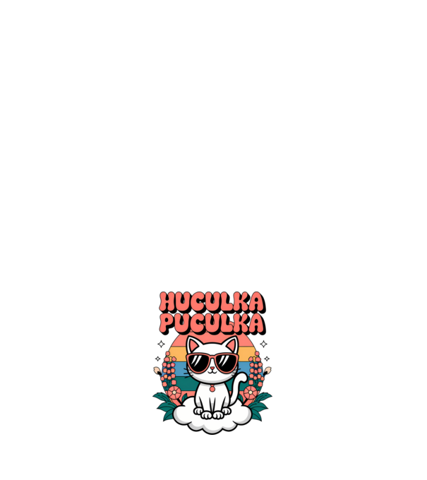 Huculka Puculka pisică 1 model roz deschis pe tricou