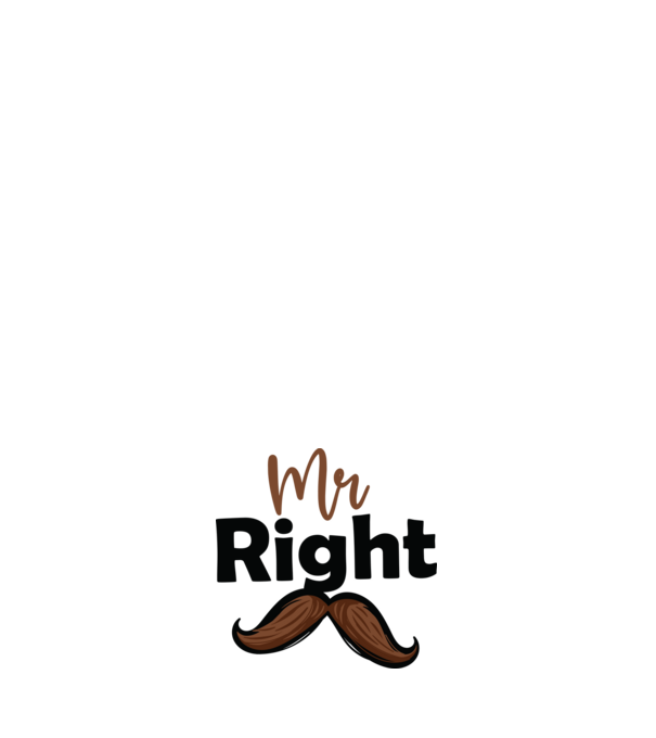 Mr right model negru pe tricou