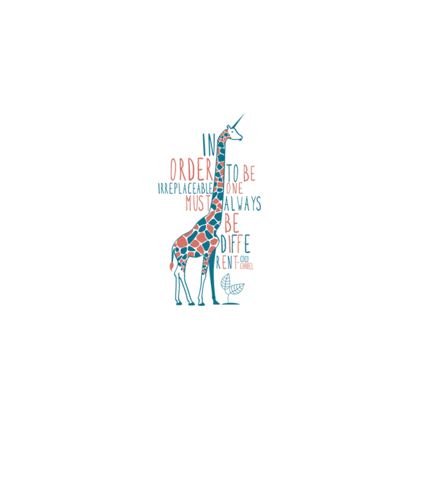 Giraffe model alb pe tricou