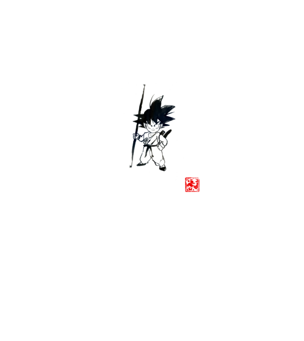 son goku art model negru pe tricou