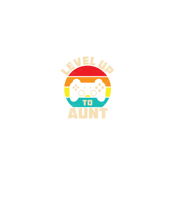 Level Up Aunt model negru pe tricou