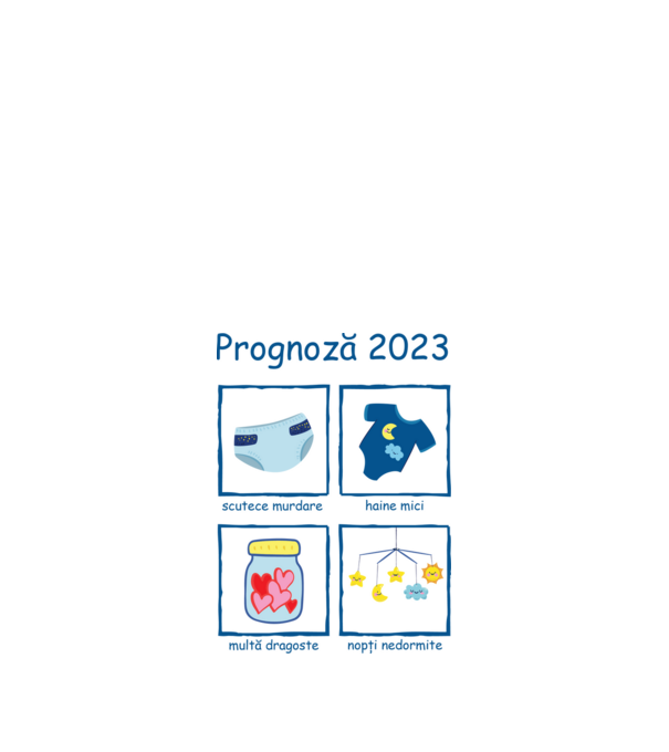 Prognoză 2023 model alb pe tricou