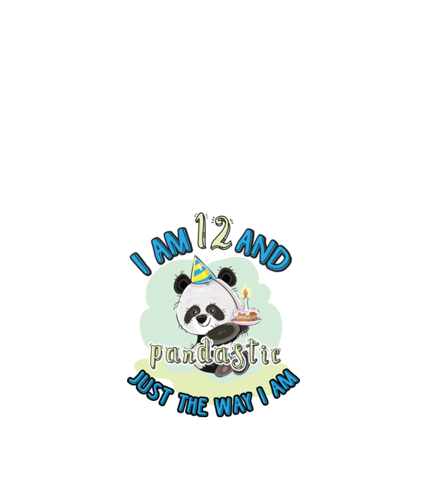 PANDASTIC 12 model alb pe tricou