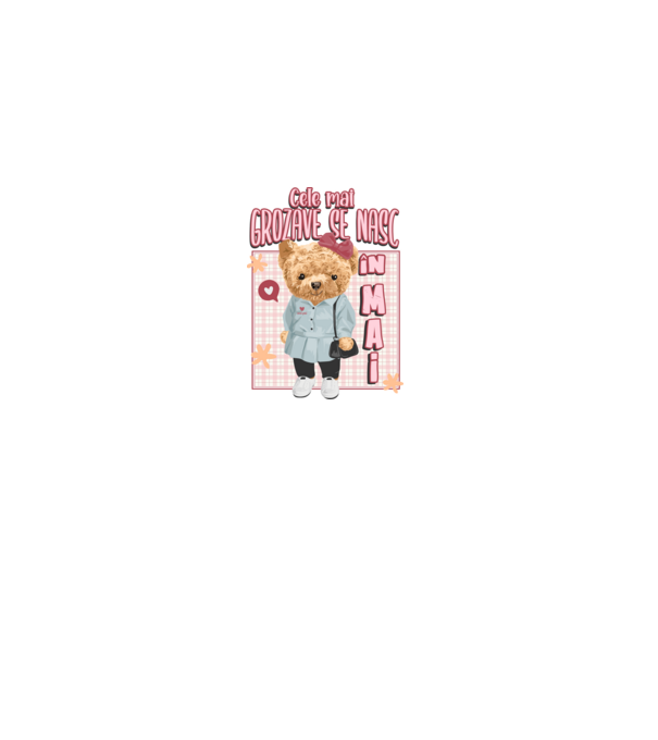 Teddy cele cool girl MAI model nisipiu pe tricou