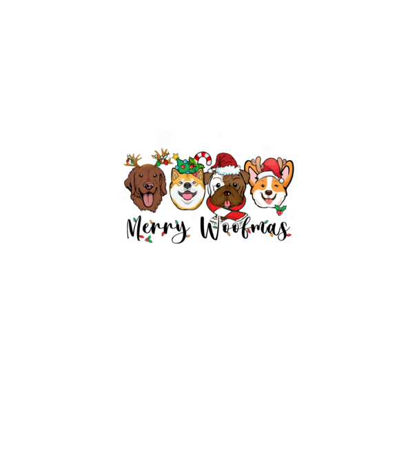 Merry woofmas 2 model albastru deschis pe tricou