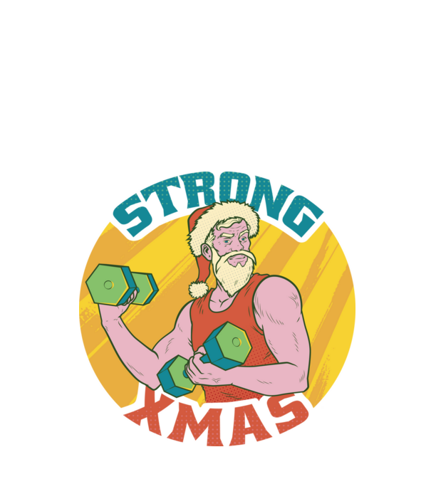 strong xmas model negru pe tricou