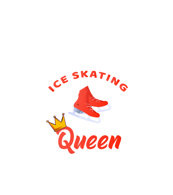 Ice skatin Queen model negru pe tricou