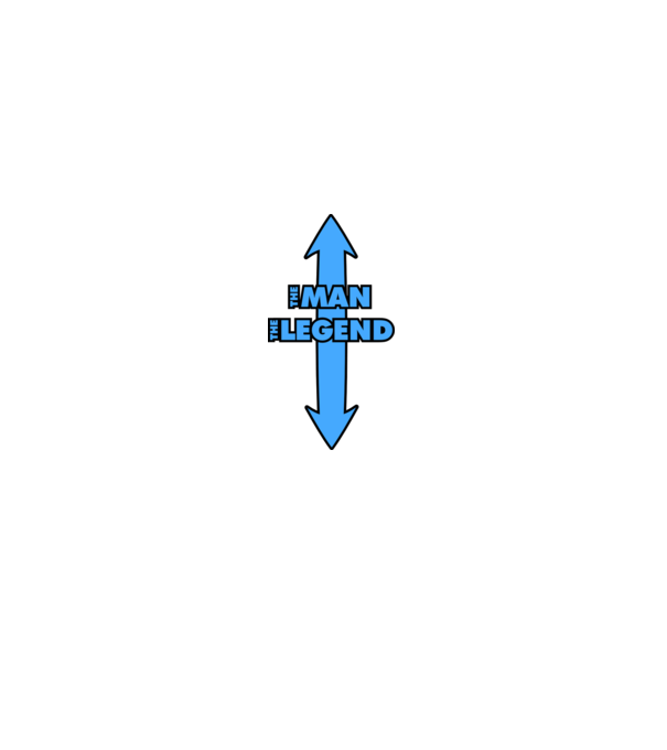 The Man The Legend model negru pe tricou