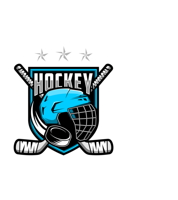 Hockey model alb pe tricou