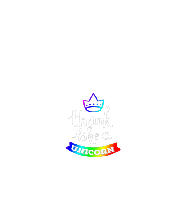 I think like a UNICORN model negru pe tricou