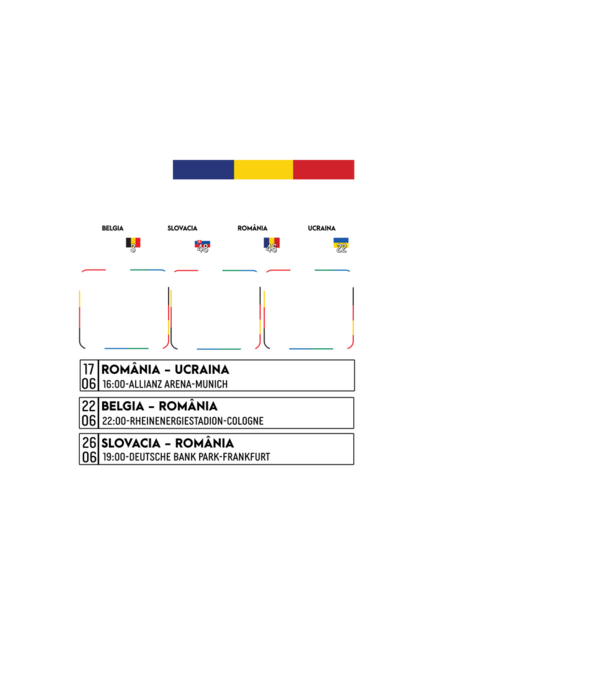 Fotbal Calendar Euro 2024 model negru pe tricou