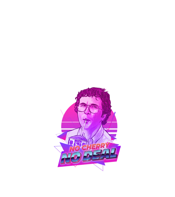 no cherry no deal stranger things model negru pe tricou