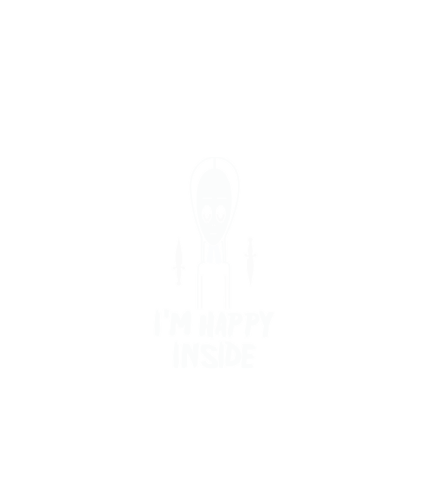 WEDNESDAY Happy inside model negru pe tricou