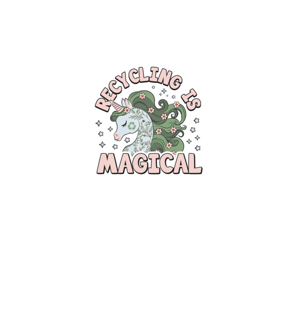 Recycling is magical model negru pe tricou