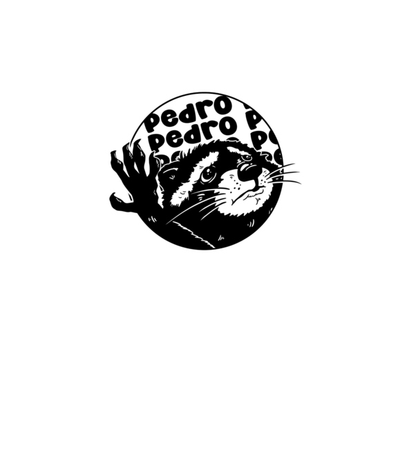 Pedro circle model alb pe tricou