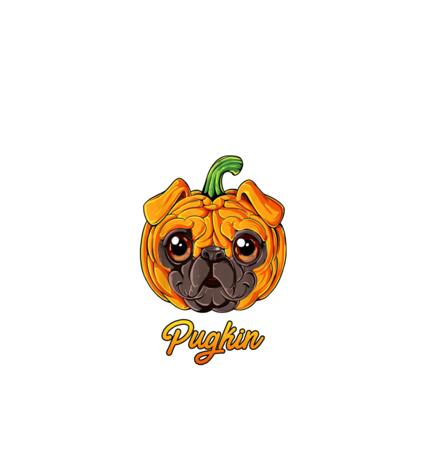 Pugkin model negru pe tricou