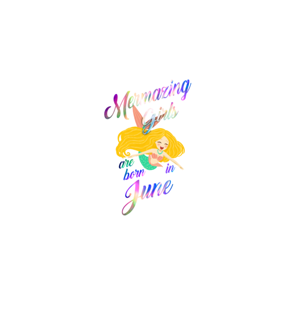 Mermazing girls are born june model negru pe tricou