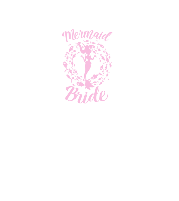 Mermaid Bride model negru pe tricou