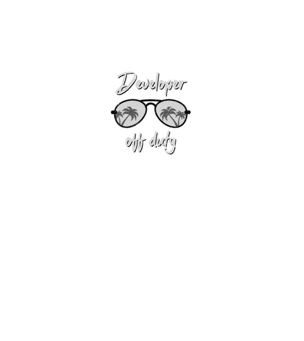 Developer off duty model alb pe tricou
