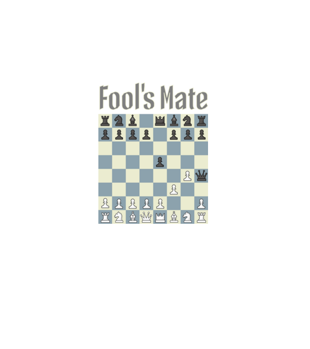 fool's mate model negru pe tricou