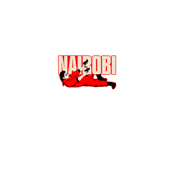 nairobi la casa de papel model negru pe tricou