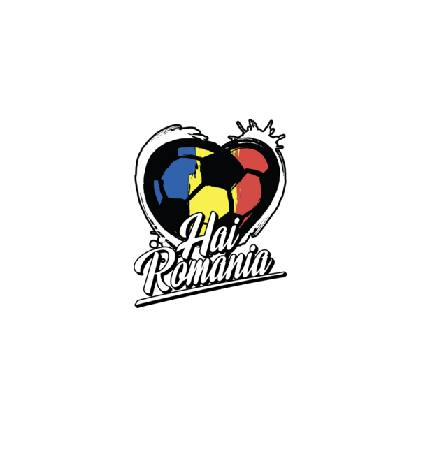 Hai romania heart model negru pe tricou