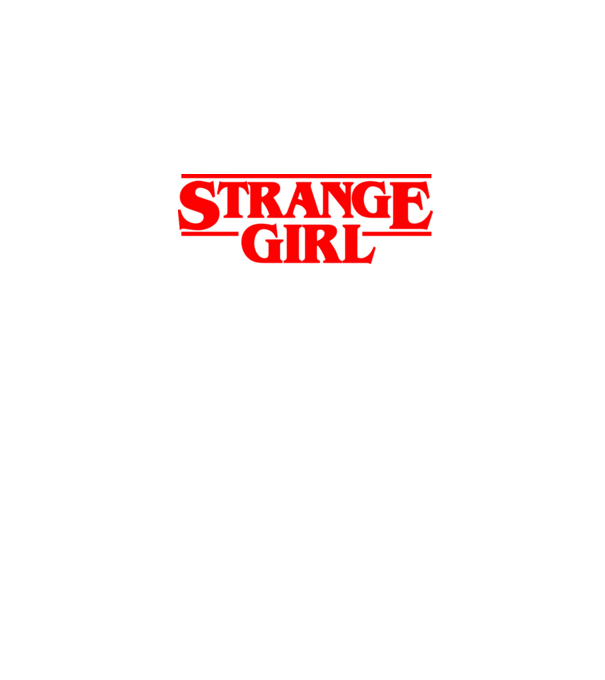 strange girl model negru pe tricou