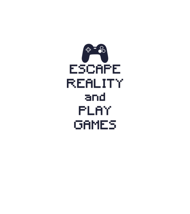 Escape reality model alb pe tricou