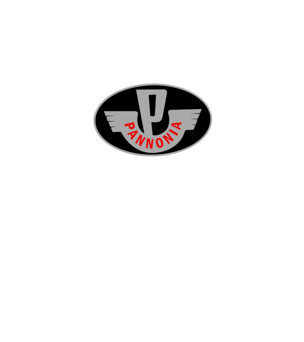 Logo Pannonia model alb pe tricou