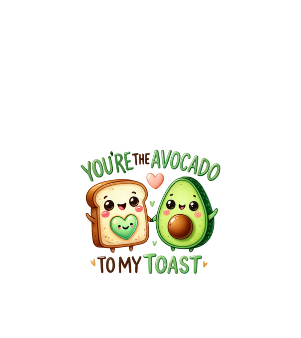 Avocado to my Toast model alb pe tricou