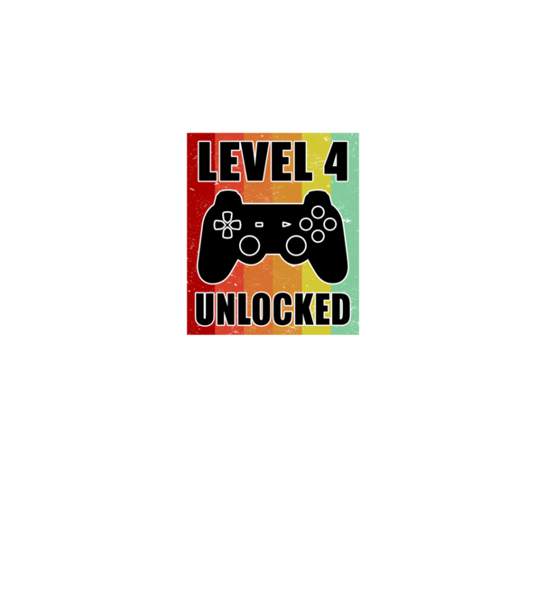 level 4 unlocked retro gamer model negru pe tricou