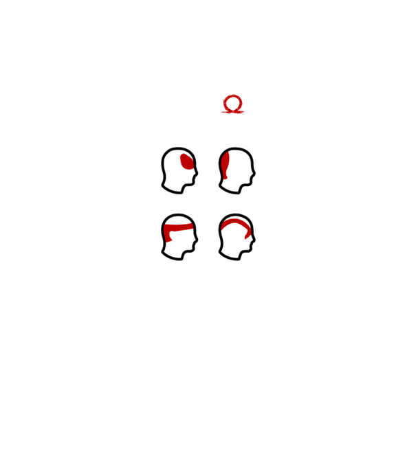 Type of Headaches - God of War model negru pe tricou