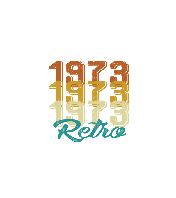 Retro 1973 model negru pe tricou